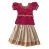 Readymade Embroidered Kids Lehenga for Girls Kerala South Indian Pattu Pavadai Langa for Kids