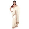 Kerala Kasavu Saree for Women with Rich Pallu Design and Unstitched Blouse Piece