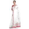 Kerala Kasavu Saree for Women with Rich Pallu Design and Unstitched Blouse Piece