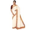 Kerala Kasavu Saree for Women with Rich Pallu Design and Unstitched Blouse Piece